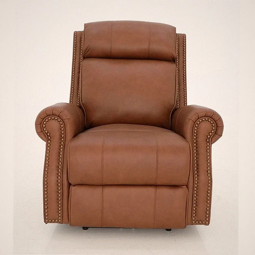 Barcalounger Blair Big & Tall Power Recliner w/Power Head Rest in Dobbs Saddle