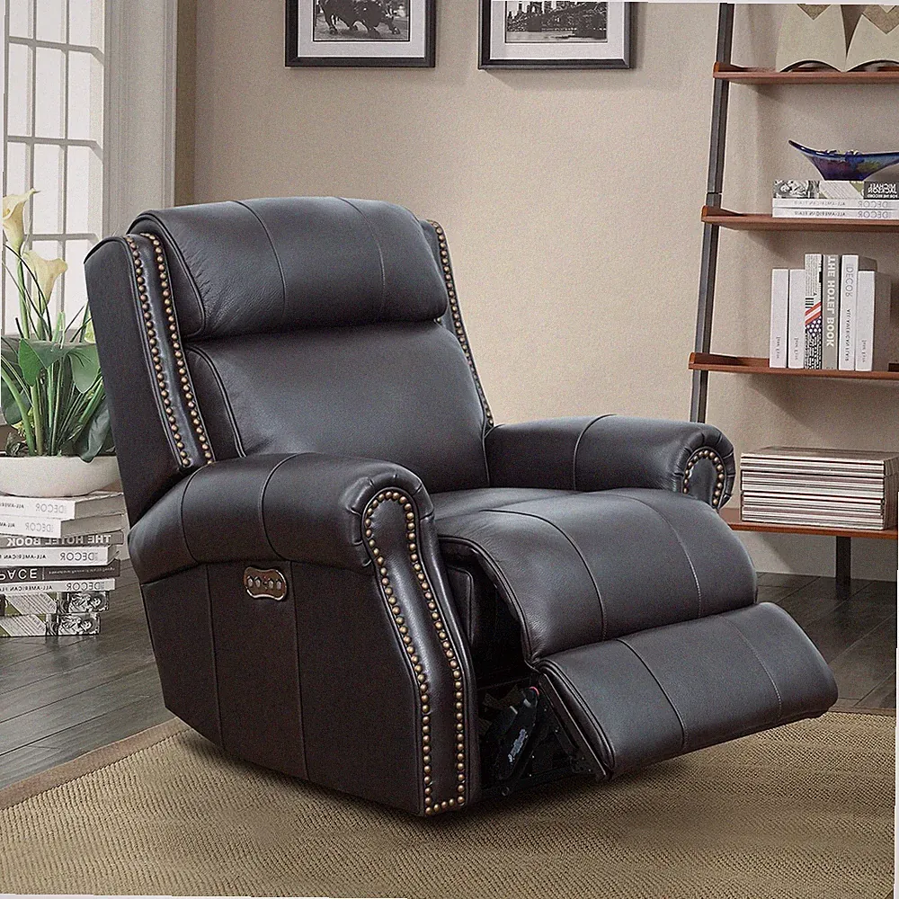 Barcalounger Blair Power Big and Tall Recliner - Shoreham Fudge Leather