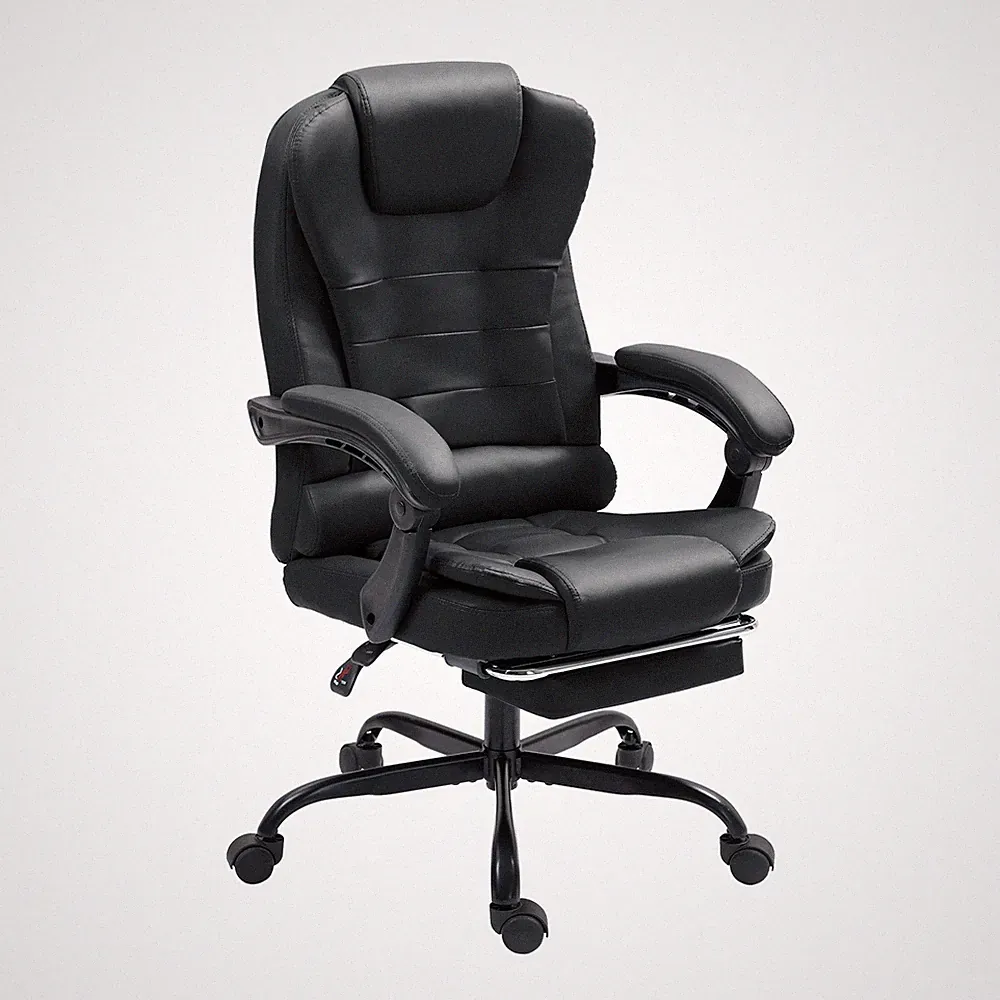 Big and Tall Executive Office Chair with Footrest, Ergonomic Reclining Swivel