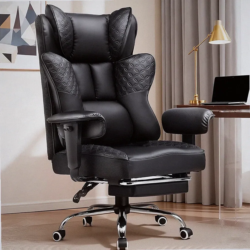 Big and Tall Office Chair 400LBS Wide Ergonomic Gaming Chair with Deluxe Embossi