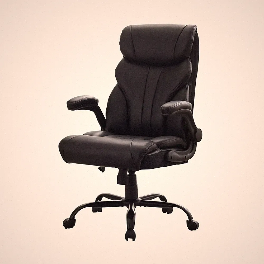 Big and Tall Office Chair Reclining High Back Leather Computer Chair 500LBS