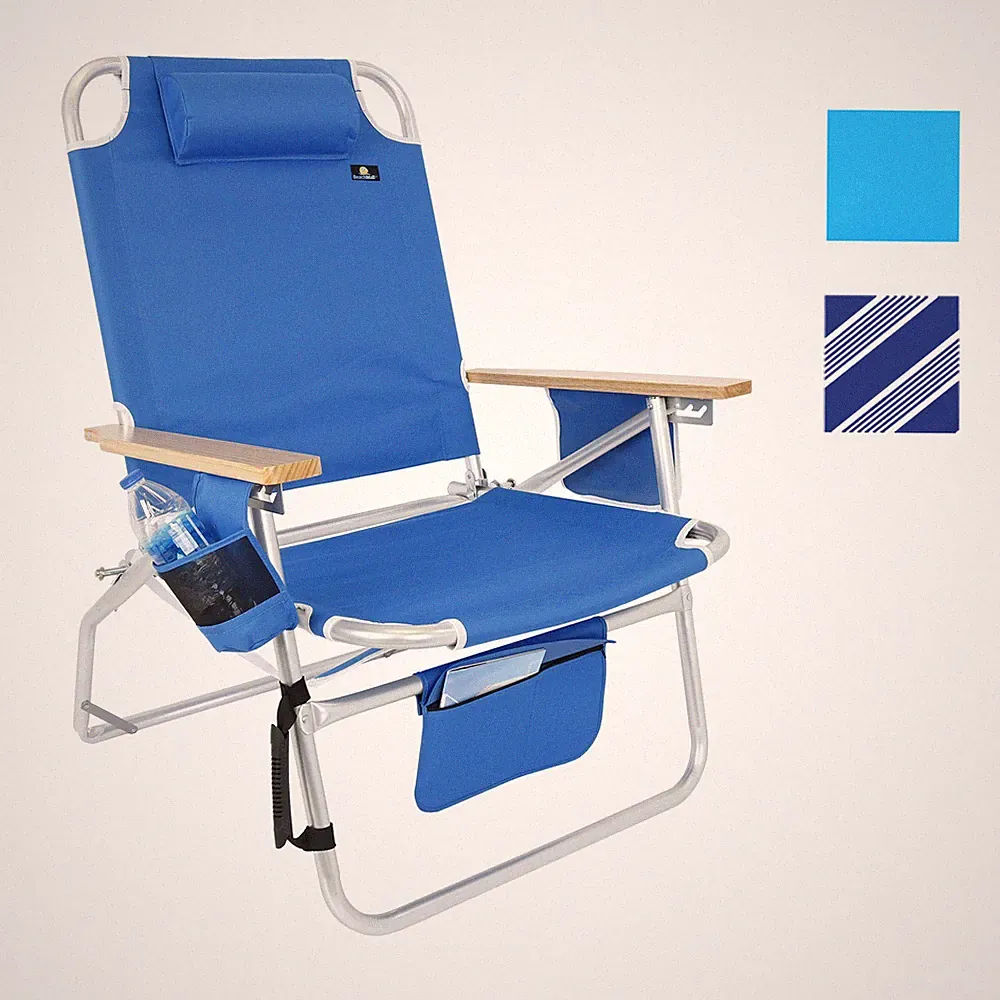 Big Jumbo Heavy Duty 500 lbs XL Aluminum Beach Chair for Big & Tall