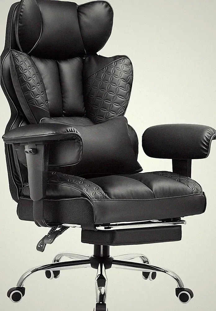 Big & Tall Ergonomic Gaming Chair 400LBS with Foot Rest & Reclining Armrests