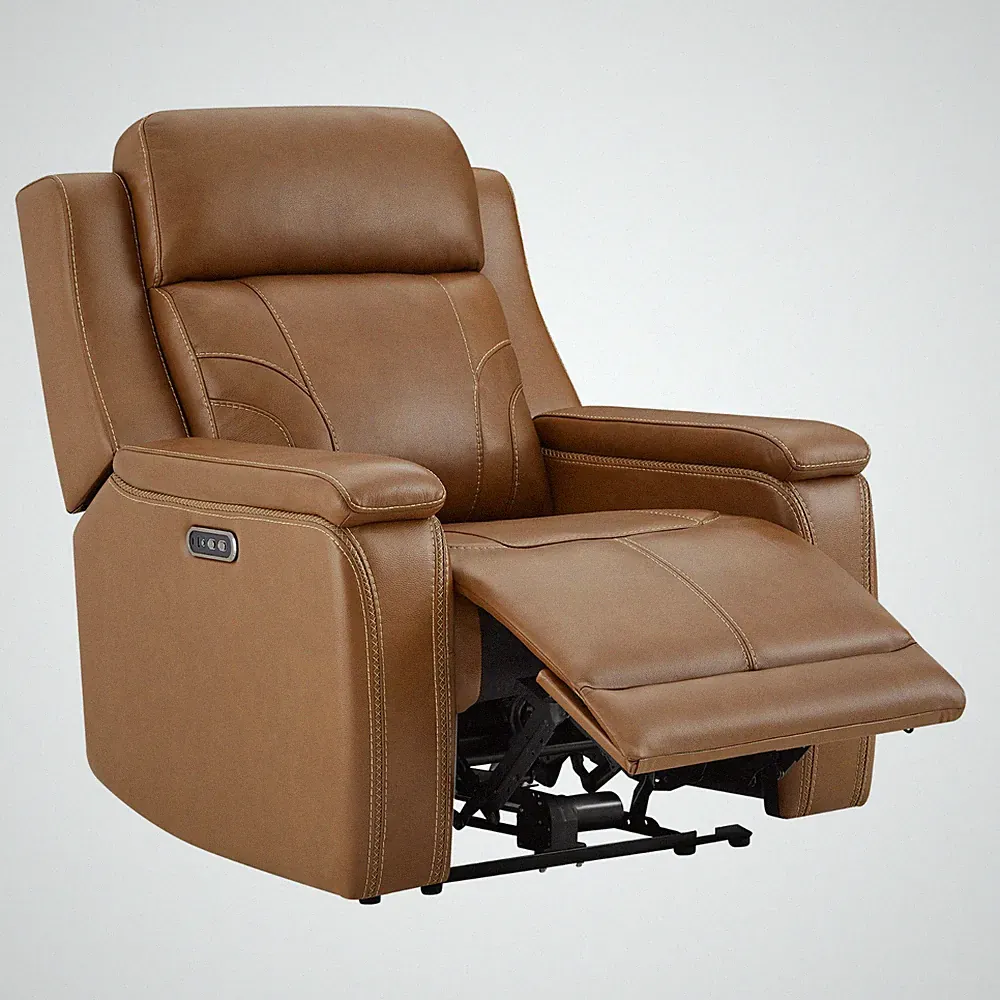 CHITA Genuine Leather Recliner Adjustable Lay flat Recliner Chair with Headrest