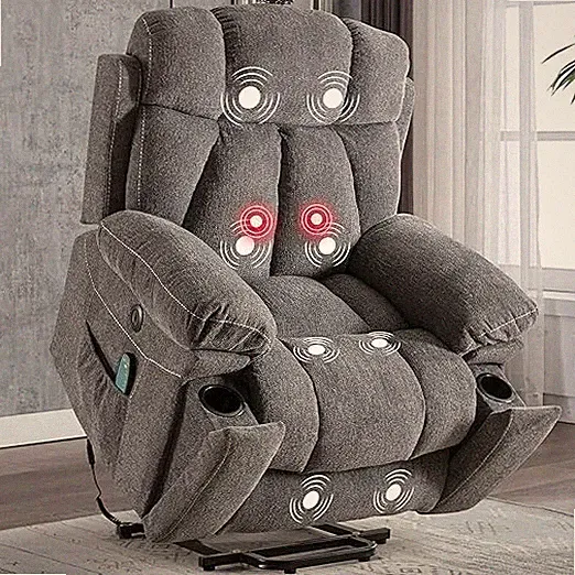 EBELLO Large Power Lift Recliner Chairs w/ Massage & Heat for Elderly Big People