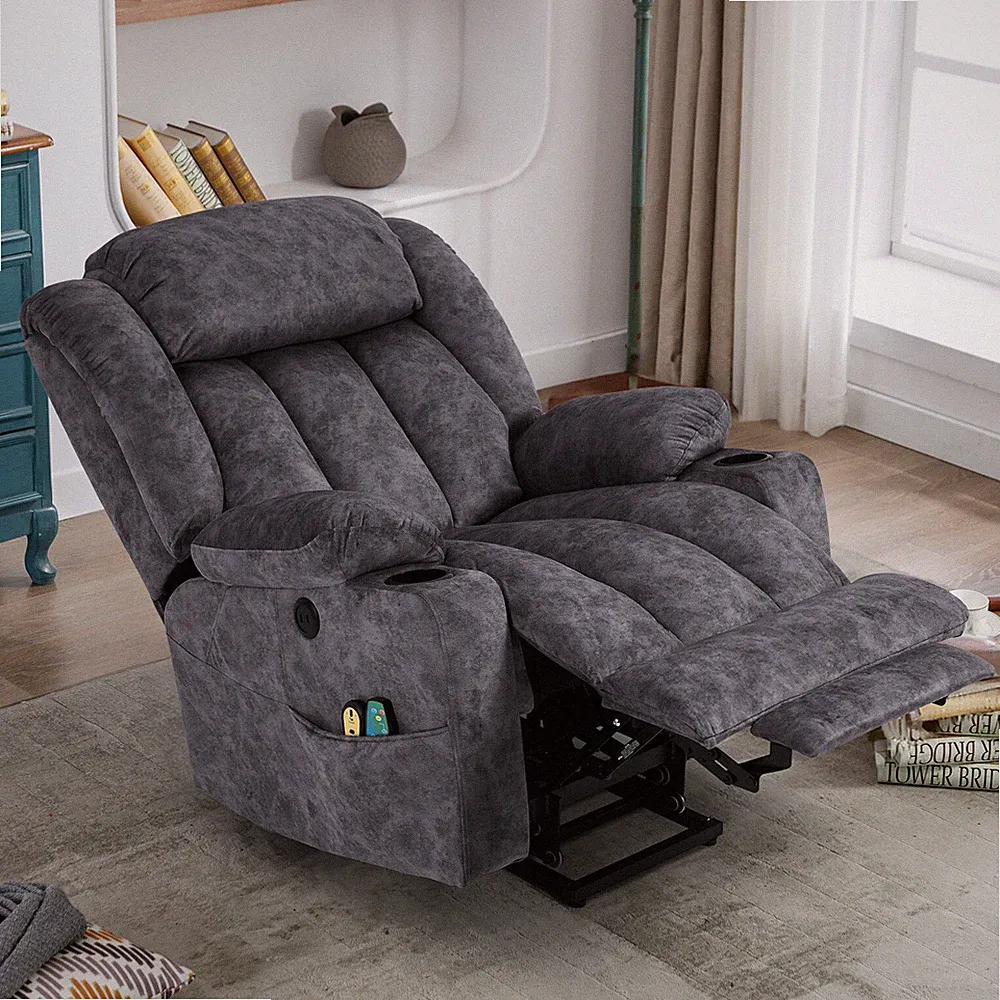 Electric Power Lift Recliner Massage Chair for Tall Big Man, Extended Footrest