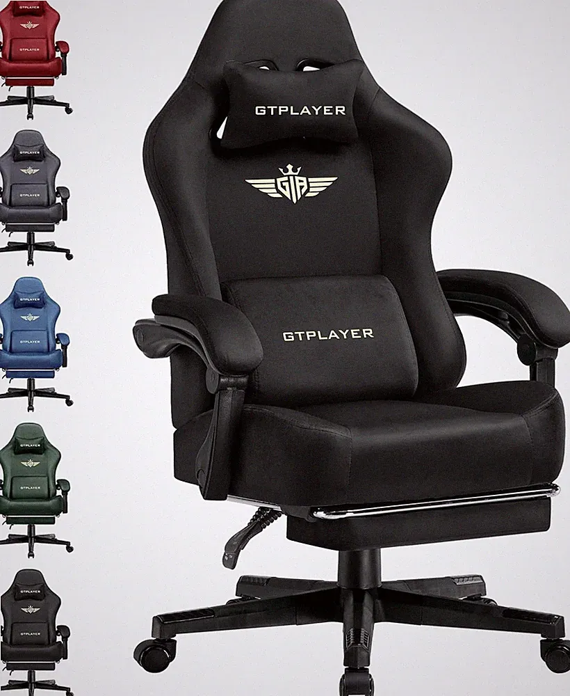 Ergonomic Big & Tall Gaming Chair with Footrest and Lumbar Support, 350LBS Capac