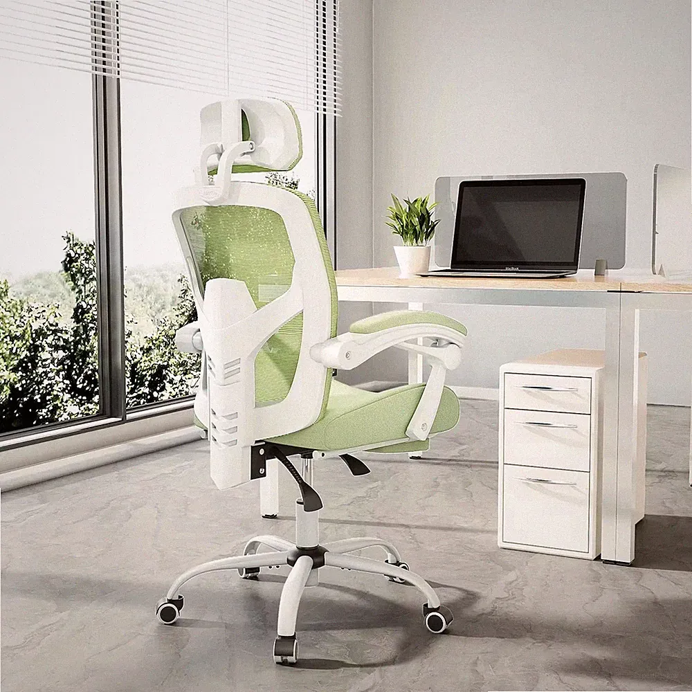 Ergonomic Mesh Gaming Chair Recliner Swivel Rocking Lumbar Support Green