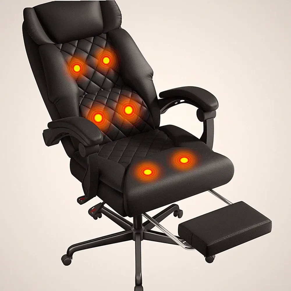 Massage Office Chair with Heat & 6 Vibration Points, 400LBS Big and Tall Offi...