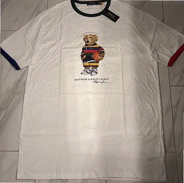 Polo Ralph Lauren Big and Tall Men's Polo Bear T-Shirt White New