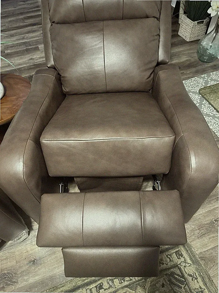 Set of 2 Brown Faux Leather Recliner Chairs Reclinable Upholstered Living Room