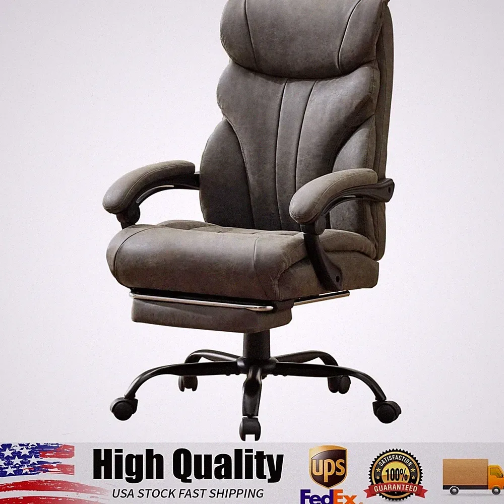 Wide Ergonomic Computer Chair with Footrest, 500lbs Big and Tall Office Chair